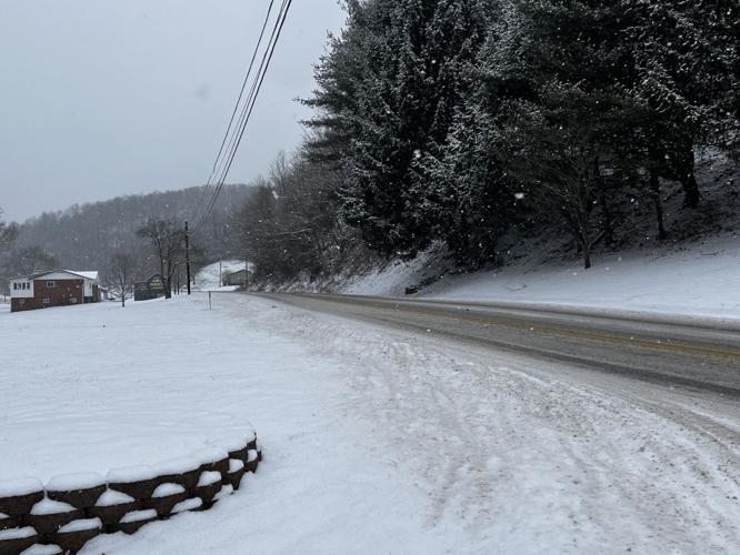 Hazardous driving in icy weather in West Virginia